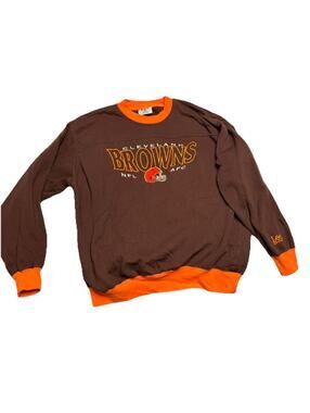 Vintage 90s Cleveland Browns Crewneck Sweatshirt Sz. L Legends Embroidery NFL